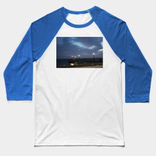 Fishing Pier At Night Baseball T-Shirt